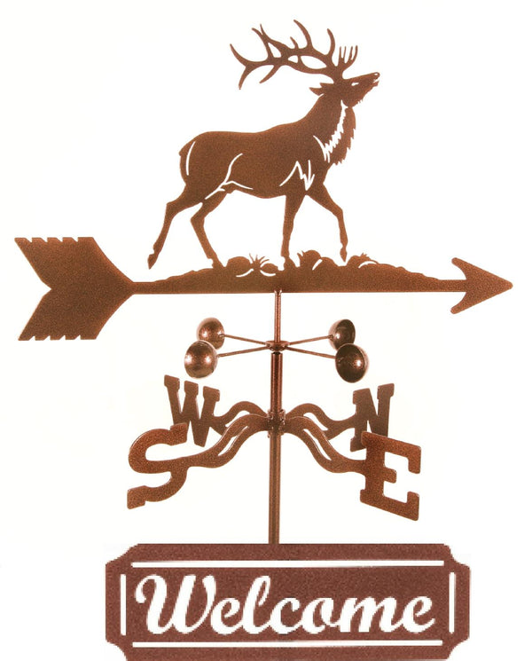 At function and style to your garden with our Elk Rain Gauge Weathervane and Welcome Sign