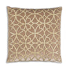 This Embellished Beige Velvet and Gold Embroidered Throw Pillow is 22” square and features beige velvet fabric embellished, front side only, with full gold beaded embroidered trim that will add a touch of glamour and luxury to any room in your home.