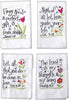 These very colorful Embroidered Inspirational Hand Towels With Scriptures (set of 4) will add an inspiring message to your kitchen, bathroom, or even as inspirational gifts.
