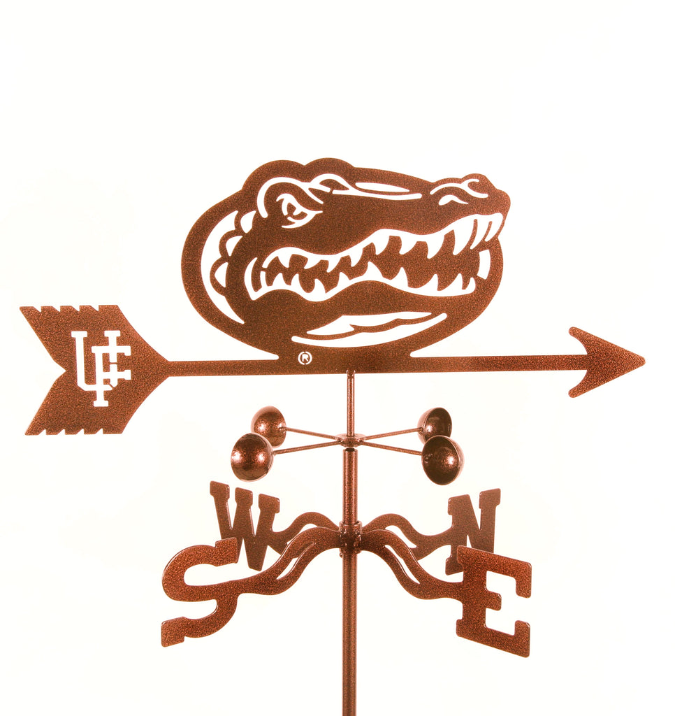 Show your team support with our Florida Gators Rain Gauge Garden Stake Weathervane