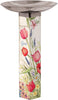 Our Gather, Grow, Bloom Tulips Birdbath with Stainless Steel Bowl Art Poles™ Birdbaths are designed and manufactured here in the USA. The Art Poles™ base is made of durable, automotive grade PVC, and topped with a stainless steel birdbath bowl. It is easy to install, no digging required for installation and all hardware is included. The pole is 31” tall x 5” in deep, and the birdbath bowl is 18” in diameter. 