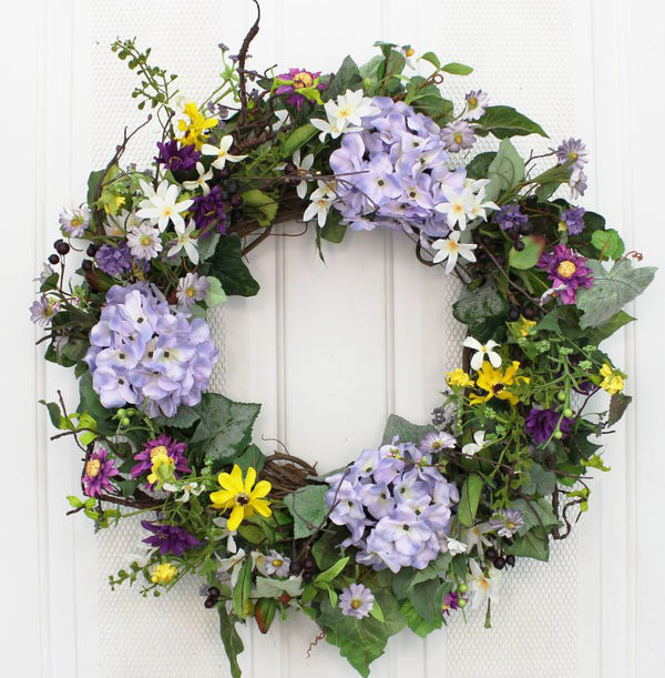 Welcome guests into your home with our Lavender Blooms Elegant Front Door Wreath-23 inch  
