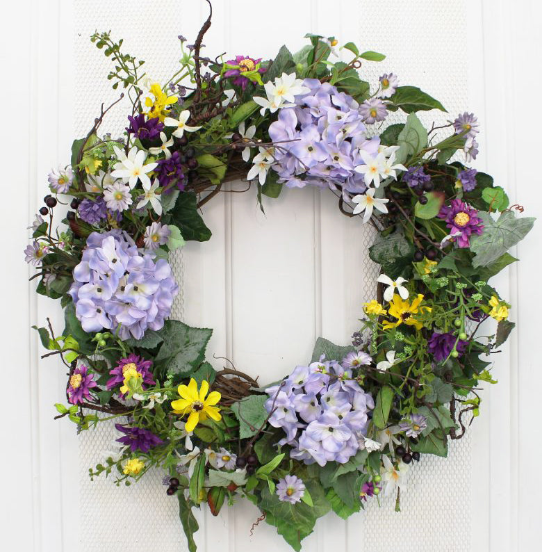 Welcome guests into your home with our Lavender Blooms Elegant Front Door Wreath-23 inch  