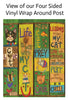 Vinyl Graphic of our Lessons From the Cat Decorative Obelisk Garden Yard  Art Post