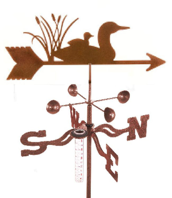 Combine function and yard art with our Loon Rain Gauge Garden Stake Weathervane 