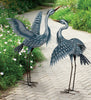 Our stately Majestic Blue Heron Metallic Finished Metal Garden Statuary comes as a set of two and both have extended wings that make them look real and breathtaking for your garden, pond or patio.r your garden, pond or patio. 