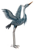 Our stately Majestic Blue Heron Metallic Finished Metal Garden Statuary is 47” tall and has extended wings that make it look real and breathtaking for your garden, pond or patio. 