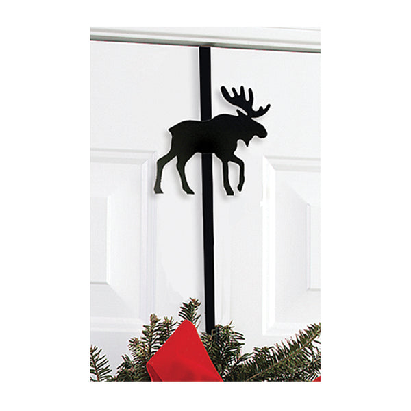 Our Moose Wrought Iron Wreath Holder is handcrafted in the USA and decorative for year round use indoors or outdoors. It features a silhouette of a moose and makes for a great addition to your rustic cabin décor. It is 13” in length x 4” wide and fits a door up to and including a 1-3/4” door thickness.