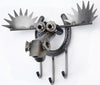 Moose Recycled Scrap Metal Wall Key Holder - Made in the USA