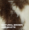 Add color, style and softness to your home with our 20" square Brown and White colored Tibetan/Mongolian Lamb Fur Pillow