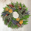 Handcrafted, our Chili Herb Natural Dried and Preserved Wreath - 16" will look amazing on any indoor wall space.