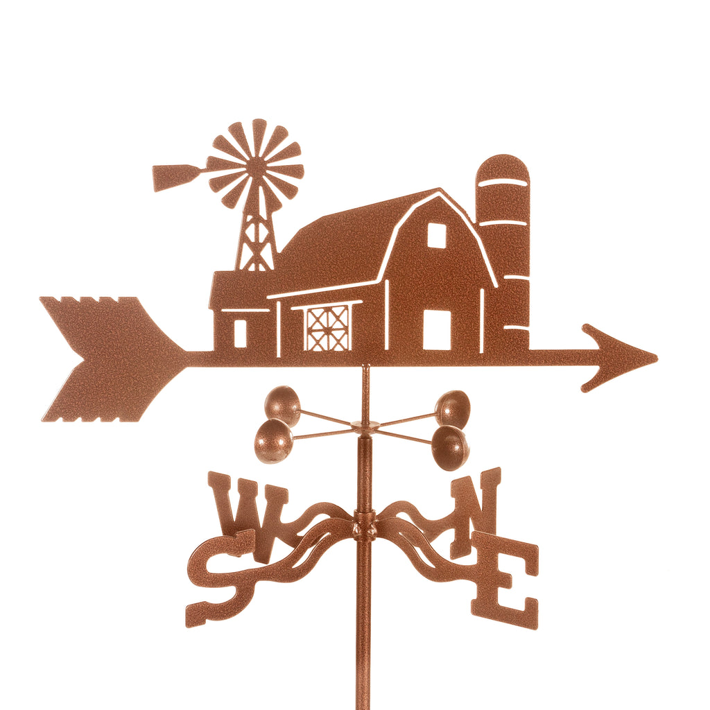 Combine function and yard art with our On the Farm Rain Gauge Garden Stake Weathervane