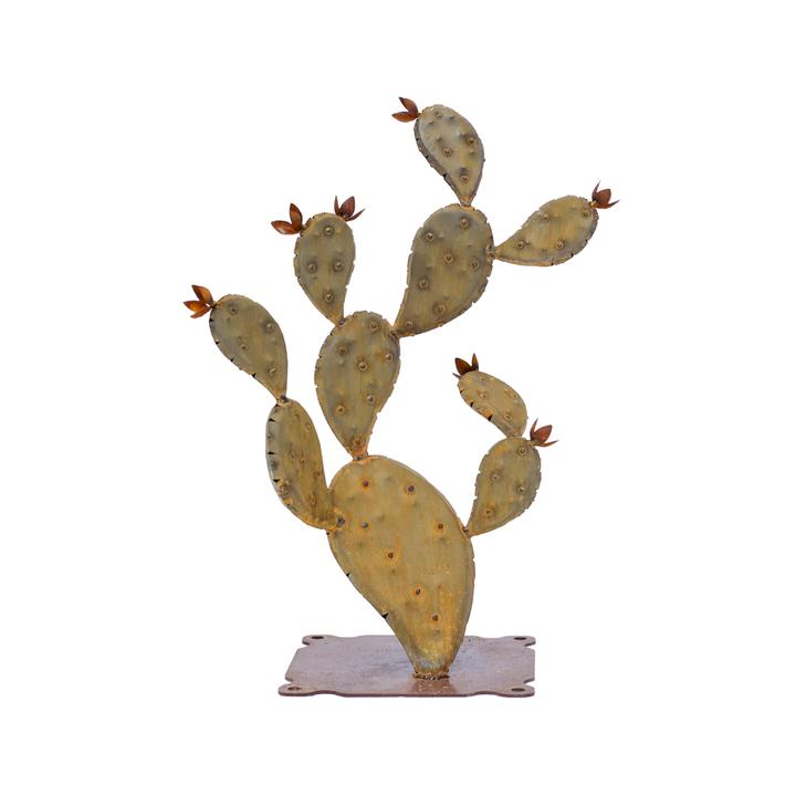 Prickly Pear Cactus Metal Yard Art Sculpture – Small 