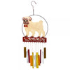 Our Pug Dog Metal and Glass Wind Chime Suncatcher is handcrafted of metal and glass and you will enjoy the gentle sounds of the glass clanging together to make a wind chime sound that is lovely, fun and creative. Size is 10 inches wide and 23-1/2 inches long x 1-1/2 inches deep