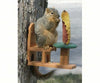 Our Recycled Poly Wood Squirrel Feeder is made of tough as nails, recycled poly wood and will allow you to enjoy squirrels while they partake of a cob of corn. This made in the USA feeder will outlast most feeders you already have and give you, and the squirrels, a much needed time of watching them as they sit at their own table and chair bistro set for an afternoon delight
