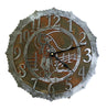 Our Roping Cowboy Handcrafted Rustic Metal Wall Clock - 12" is truly a work of art and is custom made to order in 14 gauge steel two-tone rust and silver combination