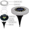 Our Round In Ground Solar Disk Landscape Lighting comes as a set of 4 disks that will accent any outdoor space and they will illuminate the night into an array of spectacular beauty… place them up a walkway, added within your flowers or up your driveway. So easy to install… simply turn on the switch under the cap and push the stake into the soil and the solar disk lights will automatically turn on in darkness and turn off in daytime or in bright areas. Each Size is 4.61” x 4.84” 