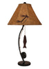 Our Rustic Fishing Pole Metal Table Lamp is a fun and expressive piece for rustic cabin or home and is a matching accessory for our Rustic Fishing Pole Metal Accent Table