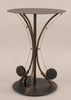 Shown with a background color, our Rustic Fly Fishing Pole Metal Accent Table features 3 fishing rods with reels holding up the table top and an expressive piece for rustic cabin or home