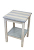 Our Seaside Cottage Stripe Wood Accent Side Table in Soft Blue is a beautiful table for any room in your home