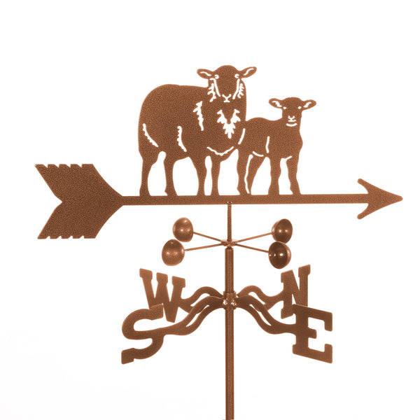 Combine function and yard art with our Sheep and Baby Lamb Rain Gauge Garden Stake Weathervane