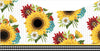 A view of the vinyl wrap that covers our Sunflower and Checks Decorative Birdhouse