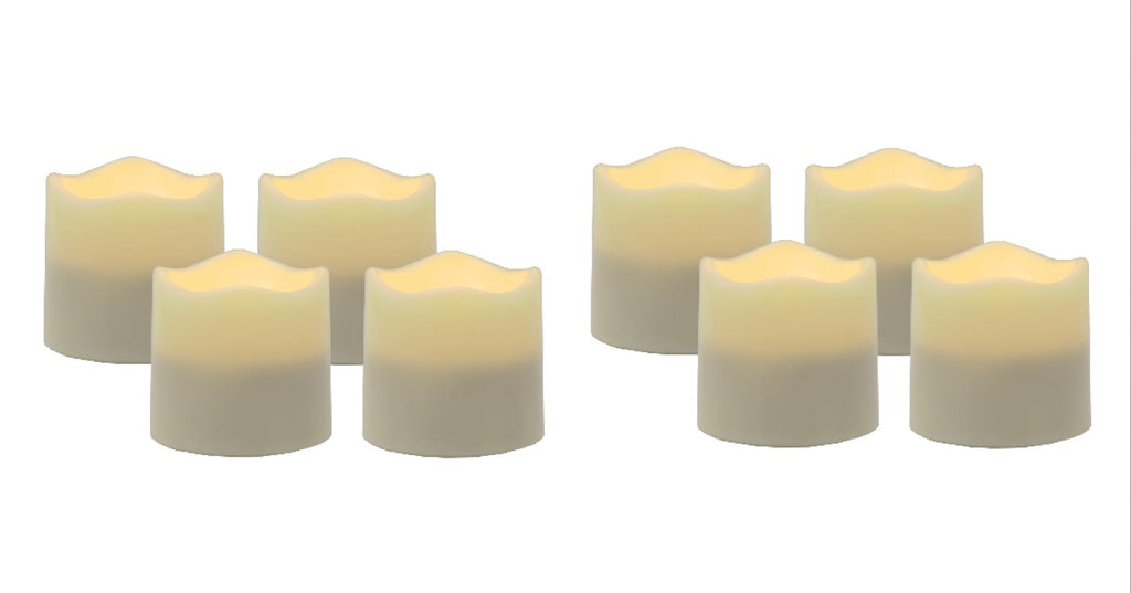 Flameless LED Tea Light Candles with Timer (Set of 8) - great for indoor and outdoor use