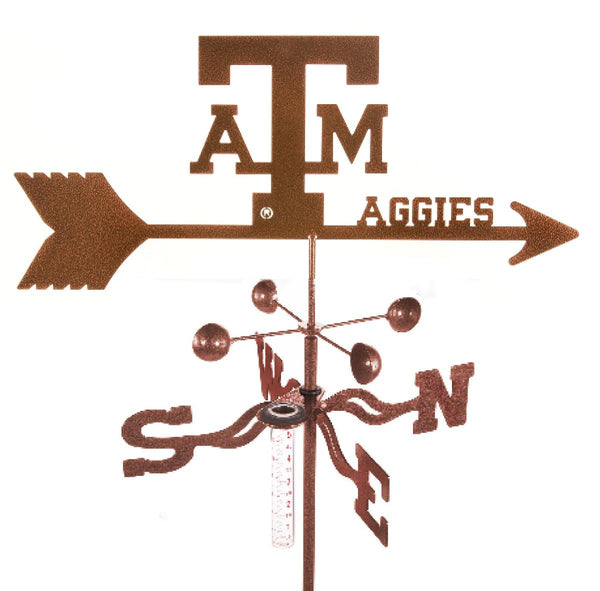Show your team support with our Texas A&M University Aggies Collegiate Rain Gauge Garden Stake Weathervane