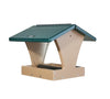 Our Two-Toned Poly-Lumber Double Sided Hopper Bird Feeder - Green and Taupe is made in the USA of quality poly lumber which is made from recycled plastic and milk jugs and comes with a lifetime guarantee to never crack, split or fade. Poly-lumber is, literally, tough as nails. It holds 3.3 pounds of seed and is 12.5"L x 12.5"W x 10"H in size. 