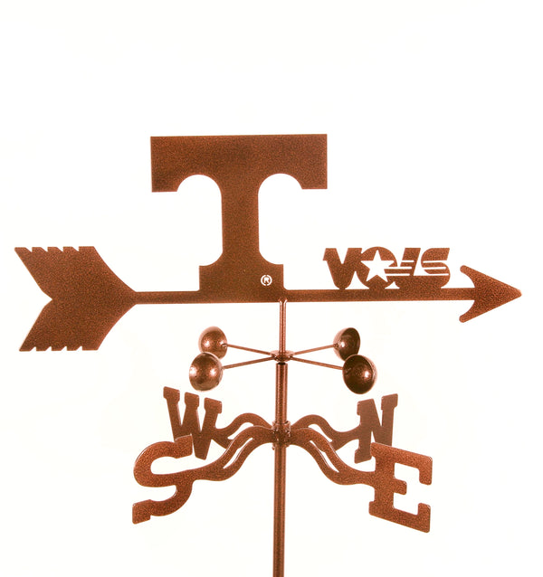 Combine function and yard art , as well as support your college sports team with our University of Tennessee Vols Collegiate Rain Gauge Garden Stake Weathervane
