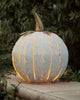 Our White Metal Indoor/Outdoor Pumpkin Candle Luminary is 15” tall x 14” in diameter and has a large 6” opening for you to add your own flameless candle or 3-wick jar candle and you will immediately light up any space day or night. Our steel construction pumpkins are rust-proof, powder coated, UV resistant and so great for creating indoor or outdoor beauty, season after season. Also available in orange and white mocha colors. 