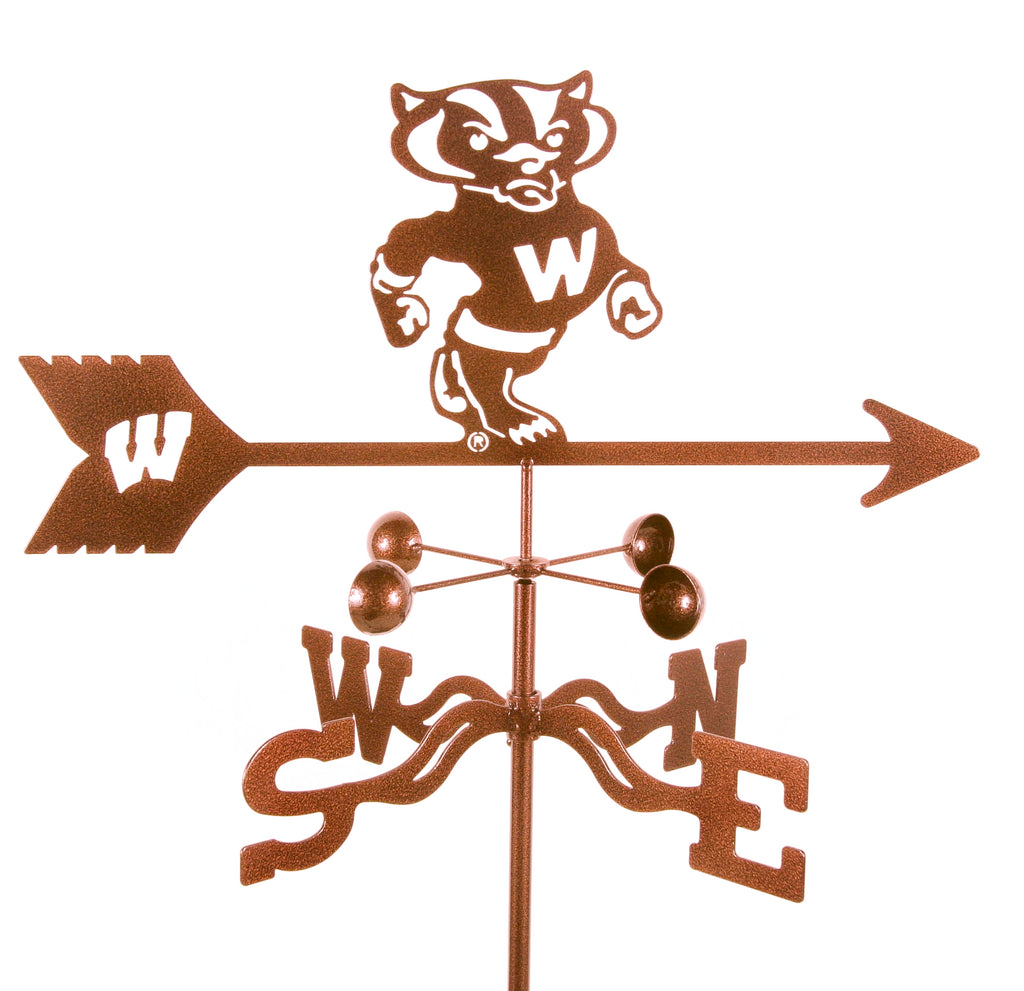 Show your team support with our Wisconsin Badgers Collegiate Rain Gauge Garden Stake Weathervane
