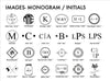 These are Monogram / Initial Images that you can choose to laser engrave on your board.